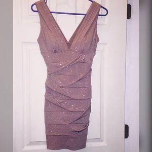 Blush Nude Glitter Dress